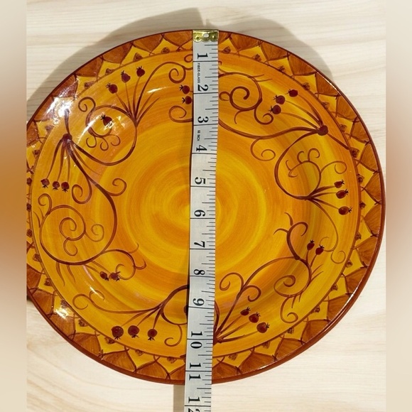 Pier 1 KARISTAN Dinner Plate 11.25" Earthenware Hand Painted Replacement EUC - Picture 4 of 5